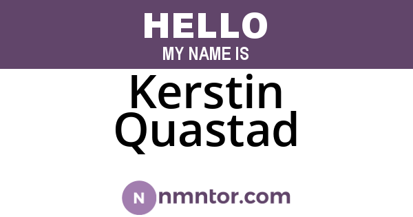 Kerstin Quastad