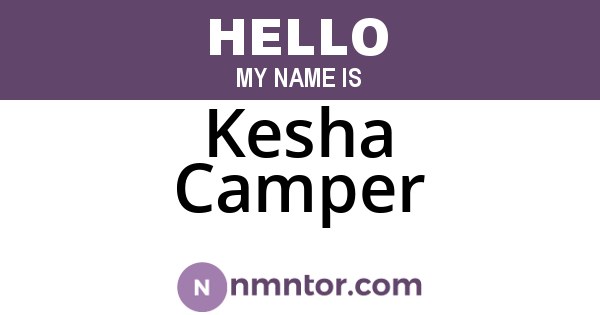 Kesha Camper