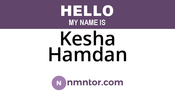 Kesha Hamdan