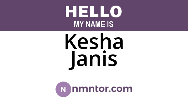 Kesha Janis