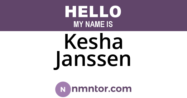 Kesha Janssen