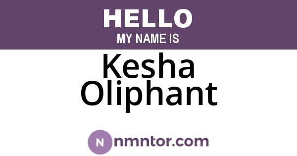 Kesha Oliphant