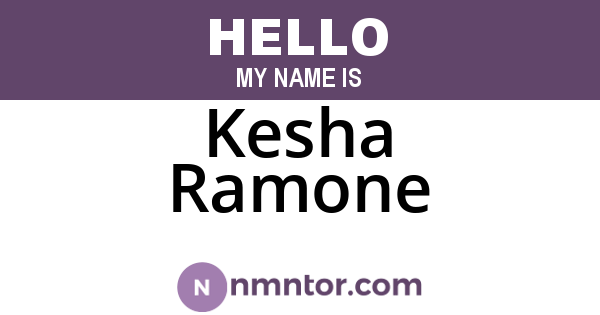 Kesha Ramone