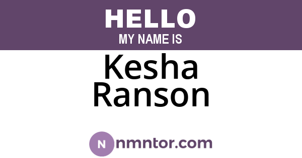 Kesha Ranson