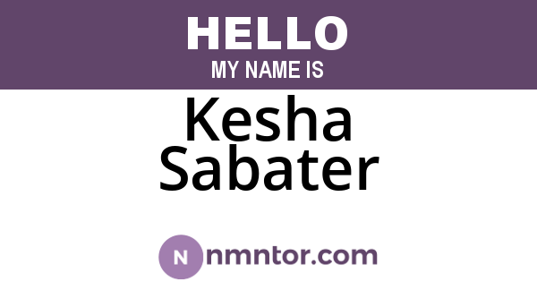 Kesha Sabater