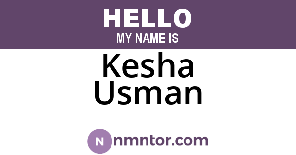 Kesha Usman