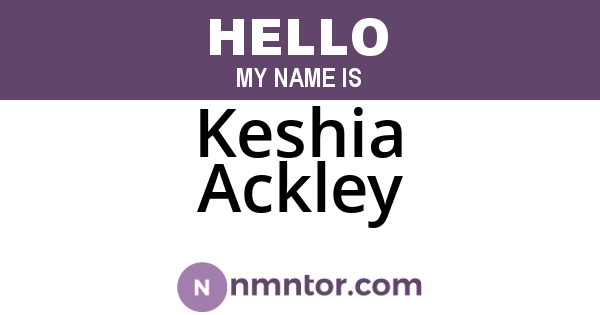 Keshia Ackley