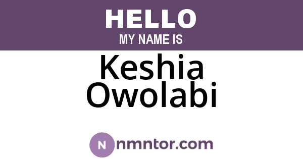 Keshia Owolabi