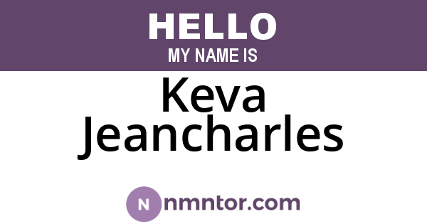 Keva Jeancharles