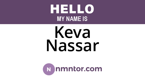 Keva Nassar