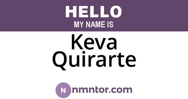 Keva Quirarte