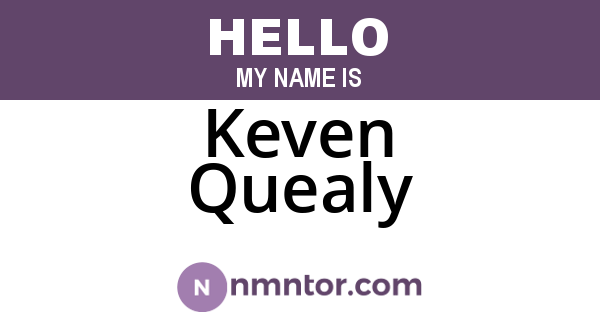 Keven Quealy