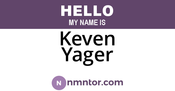 Keven Yager