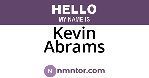 Kevin Abrams