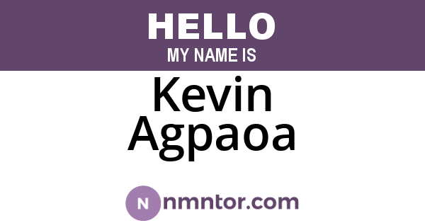 Kevin Agpaoa