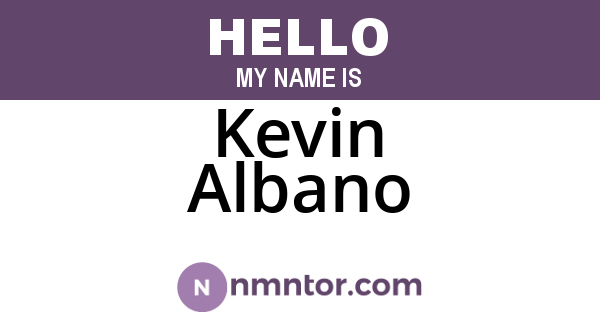Kevin Albano