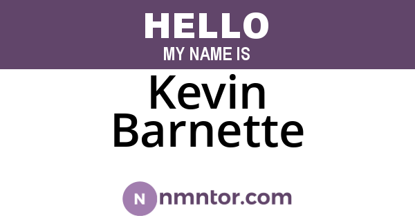 Kevin Barnette