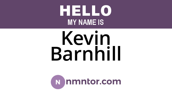 Kevin Barnhill