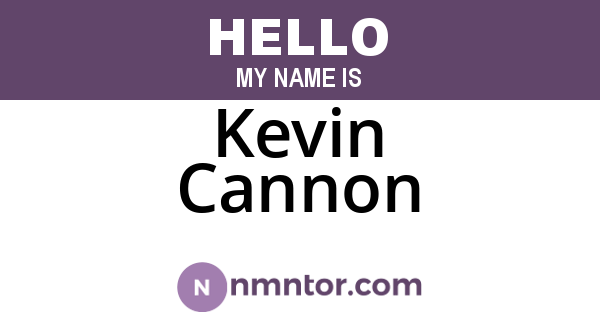 Kevin Cannon