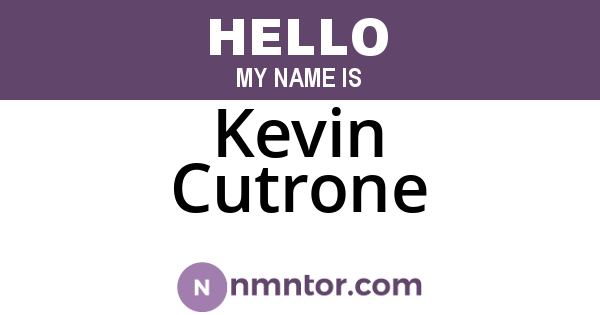 Kevin Cutrone
