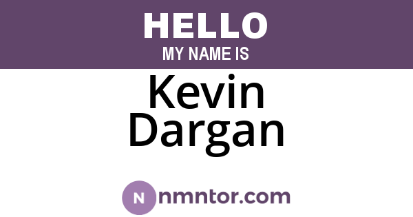 Kevin Dargan