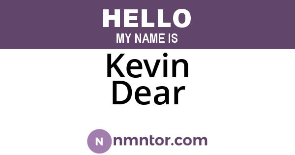 Kevin Dear