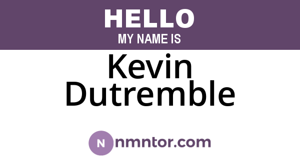 Kevin Dutremble