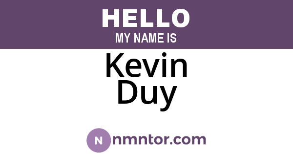 Kevin Duy
