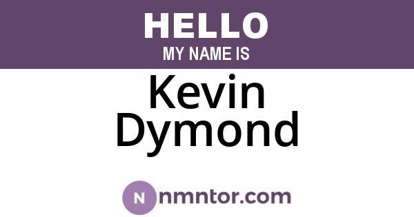 Kevin Dymond