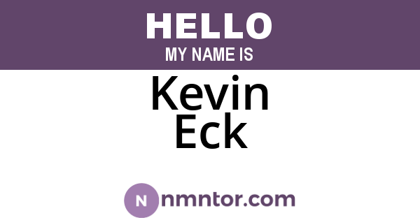 Kevin Eck