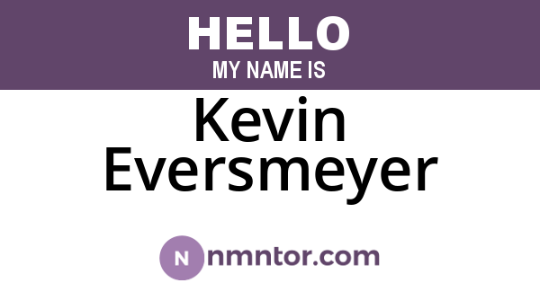 Kevin Eversmeyer