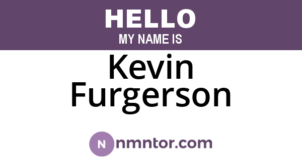 Kevin Furgerson