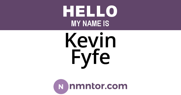 Kevin Fyfe