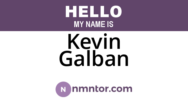 Kevin Galban