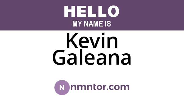 Kevin Galeana