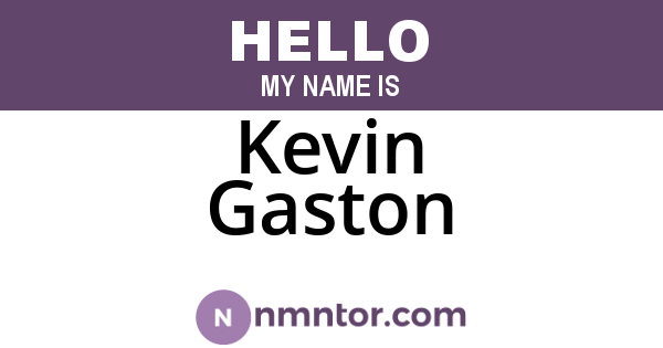 Kevin Gaston