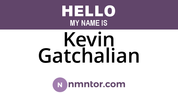 Kevin Gatchalian