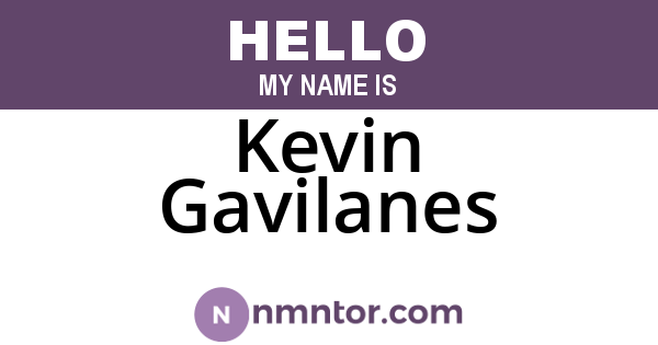 Kevin Gavilanes