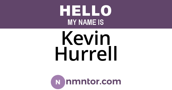 Kevin Hurrell