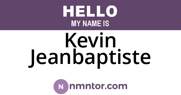 Kevin Jeanbaptiste