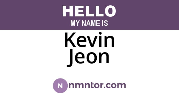 Kevin Jeon