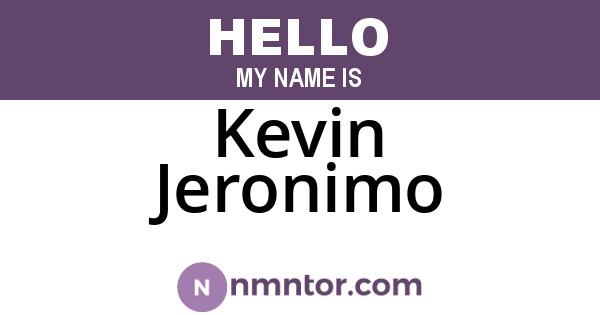 Kevin Jeronimo