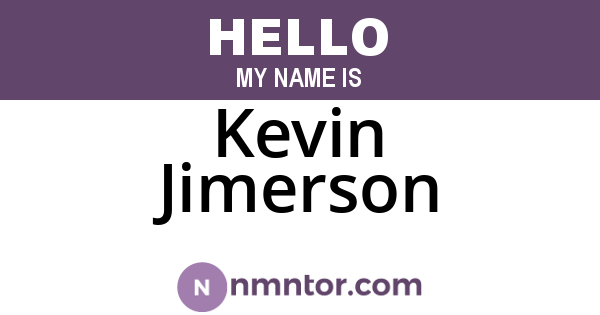 Kevin Jimerson