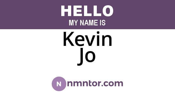 Kevin Jo