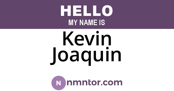 Kevin Joaquin