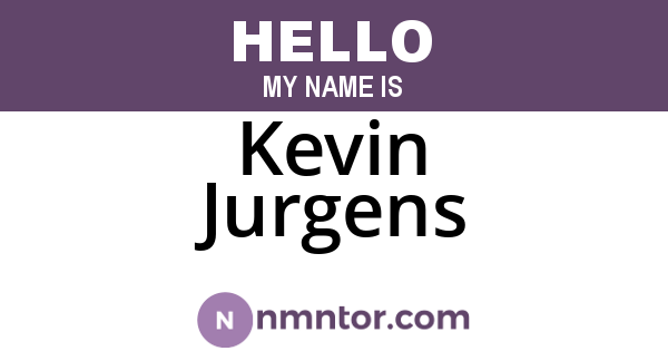 Kevin Jurgens