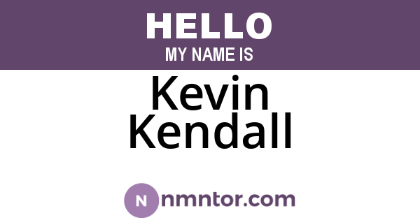 Kevin Kendall