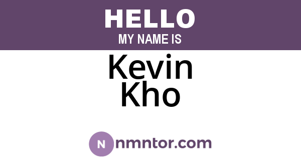 Kevin Kho