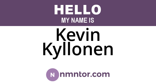 Kevin Kyllonen
