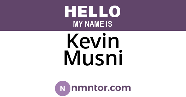 Kevin Musni